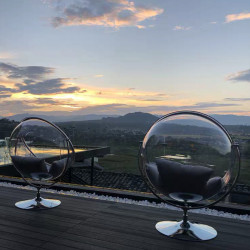 Függőfotel állvánnyal Bubble Typ II átlátszó-ezüst-szürke