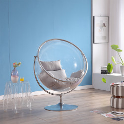 Függőfotel állvánnyal Bubble Typ II átlátszó-ezüst-szürke
