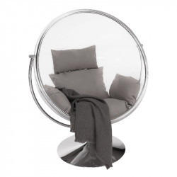 Függőfotel állvánnyal Bubble Typ II átlátszó-ezüst-szürke