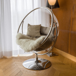 Függőfotel állvánnyal Bubble Typ II átlátszó-ezüst-szürke