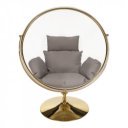 Függőfotel állvánnyal Bubble Typ II átlátszó-arany-szürke
