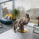 Függőfotel állvánnyal Bubble Typ II átlátszó-arany-szürke