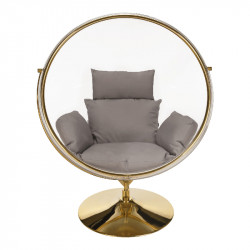 Függőfotel állvánnyal Bubble Typ II átlátszó-arany-szürke
