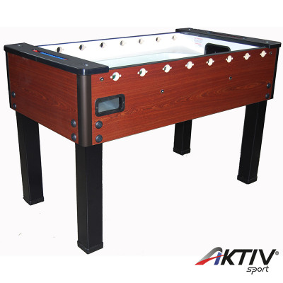 Csocsó asztal SARDI HOME ATLANTIS LUX mahagóni homokfúvott üveglapos pálya 5-ös méret