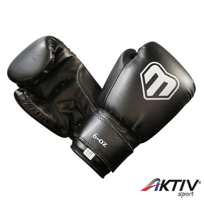 Boxkesztyű gyerek Saman Kid Fit műbőr fekete 8 oz