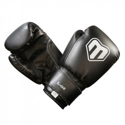 Boxkesztyű gyerek Saman Kid Fit műbőr fekete 8 oz Sportszer Saman