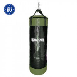 Boxzsák Saman Colours műbőr 120x40 cm fekete-military Sportszer Saman