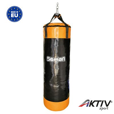 Boxzsák Saman Colours műbőr 120x40 cm fekete-sárga