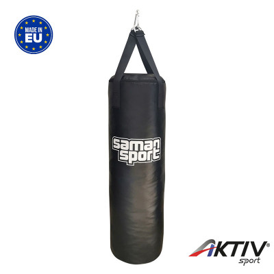 Boxzsák Samansport Slim műbőr 100x30 cm fekete