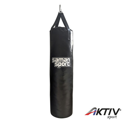 Boxzsák Samansport Slim műbőr 120x35 cm fekete