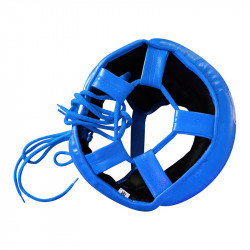 Fejvédő Saman Jawz arcvédős műbőr kék M