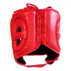 Fejvédő Saman Jawz arcvédős műbőr piros M