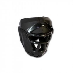 Fejvédő Saman rácsos műbőr fekete Sportszer Saman