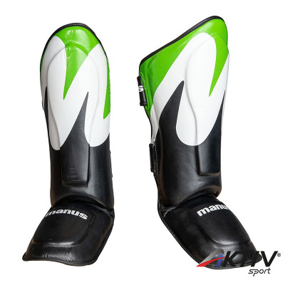 Lábfejes lábszárvédő Manus Wave fekete-zöld M