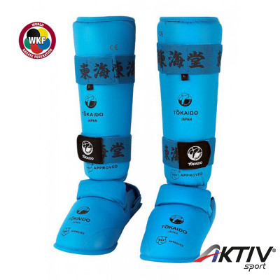 Lábfejes lábszárvédő Tokaido Design 2021 WKF PU kék