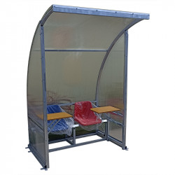 Játékvezetői pad 2 személyes asztallal 1,5x1,5x2,2 m