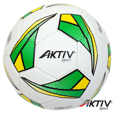 Futball labda Aktivsport GLOBAL zöld-sárga-fekete méret: 4
