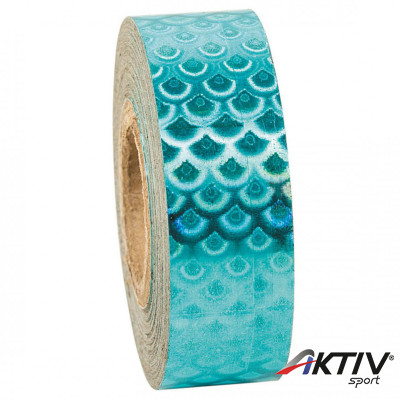 Dekorációs szalag tornakarikára Amaya 14 m hal pikkely türkíz
