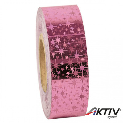 Dekorációs szalag tornakarikára Amaya 14 m csillag rózsaszín