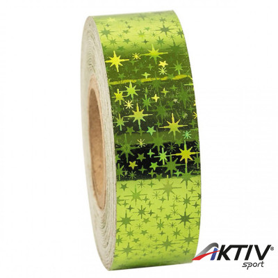 Dekorációs szalag tornakarikára Amaya 14 m csillag zöld