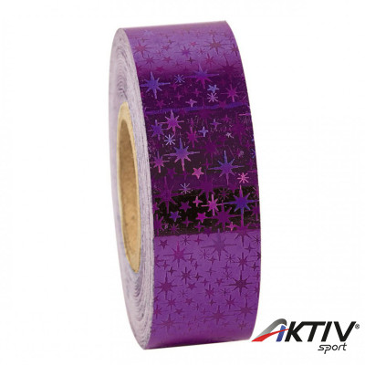 Dekorációs szalag tornakarikára Amaya 14 m csillag lila