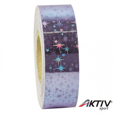 Dekorációs szalag tornakarikára Amaya 14 m csillag világos lila