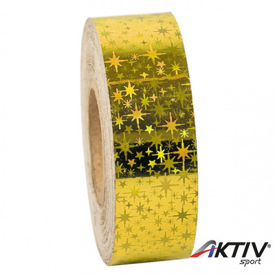 Dekorációs szalag tornakarikára Amaya 14 m csillag arany