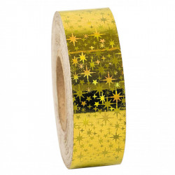 Dekorációs szalag tornakarikára Amaya 14 m csillag arany Sportszer Amaya