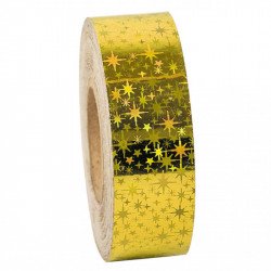 Dekorációs szalag tornakarikára Amaya 14 m csillag arany Sportszer Amaya