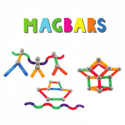 Építő játék mágneses Amaya 60 db-os szett