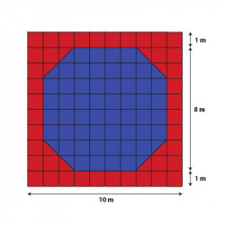 Tatami szőnyeg háromszög Amaya 100x100x4 cm