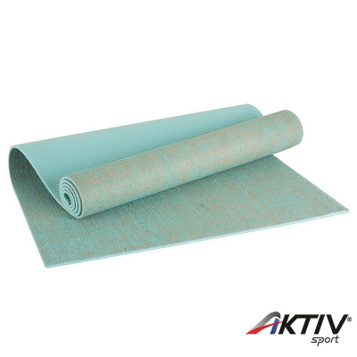 Jóga szőnyeg Amaya juta 183x61x0,6 cm türkiz