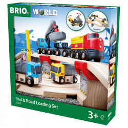 BRIO Vonat és építkezés szett Játék BRIO