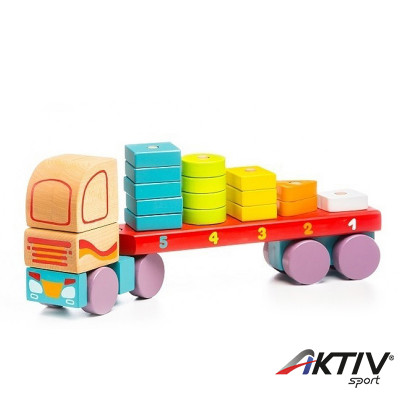 Cubika Fa kamion fakockákkal 32 cm