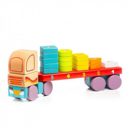 Cubika Fa kamion fakockákkal 32 cm Gyereknap Cubika