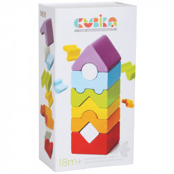 Cubika Fa toronyépítő 8 db-os Játék Cubika