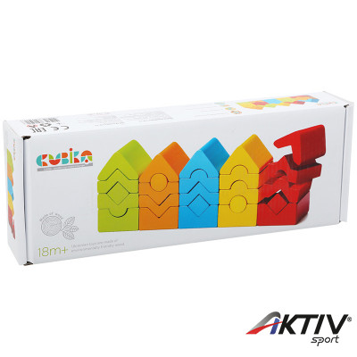 Cubika Fa toronyépítő szett 5 db-os