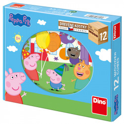 Dino Peppa malac 12 darabos fa mesekocka Játék Dino