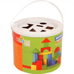 Építőkocka formaválogató hengerben 30 darabos készlet Játék Hongji Toys