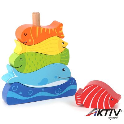 Fa halas toronyépítő készlet