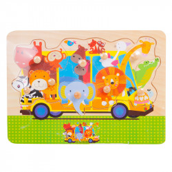 Fa puzzle 29,5x21,8x0,8 cm állatok Játék Regio