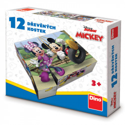 Fa mesekocka 12 db Mickey és Minnie Játék Dino