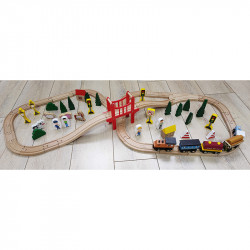 Fa vonat 70 darabos készlet Gyereknap Regio