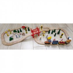 Fa vonat 70 darabos készlet Gyereknap Regio