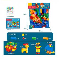 Építőjáték 60 db-os Építőelemek Játék