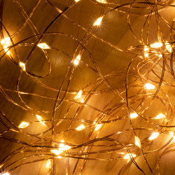 Fényfüzérköteg micro LED 1,9 m 120 db melegfehér Karácsonyi dekoráció home by somogyi