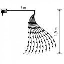 Fényfüzérköteg micro LED 1,9 m 200 db melegfehér