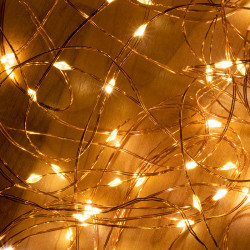 Fényfüzérköteg micro LED 1,9 m 200 db melegfehér Karácsonyi dekoráció home by somogyi