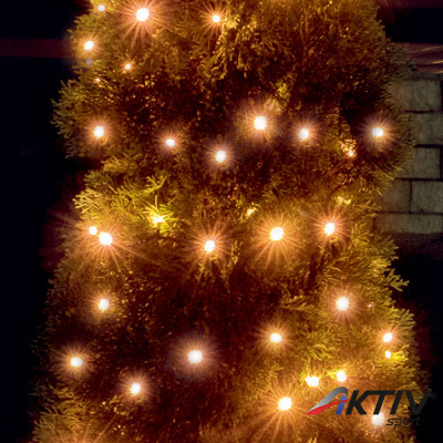 Fényfüzér LED 9,9 m borostyán