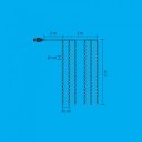 Fényfüggöny micro LED USB 3x2 m melegfehér